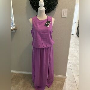NWT COZY Purple Maxi Dress